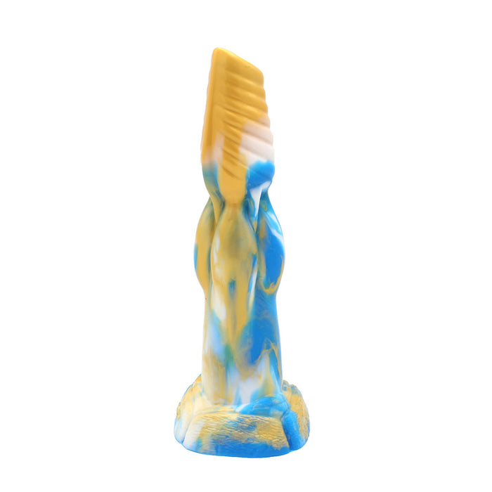 Kiotos Monstar - Dildo Beast 19 - 25 x 6 cm - Goud/Blauw/Wit-Laced-up.nl