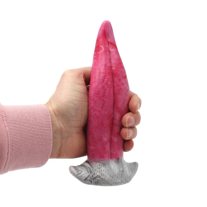 Kiotos Monstar - Dildo Beast 27 - 21 x 5.8 cm- Roze/Grijs/Wit-Laced-up.nl