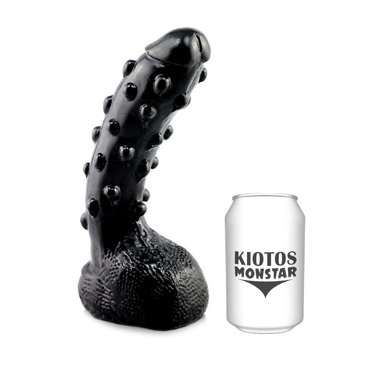 Kiotos Monstar - Kazan - Dildo - 24,5 x 5,5 cm - Zwart-Erotiekvoordeel.nl