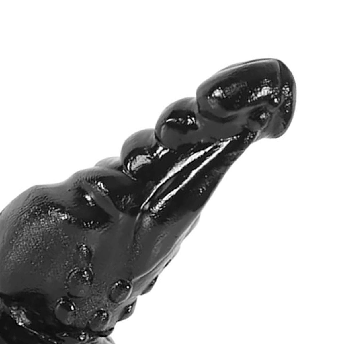 Kiotos Monstar - Rex - Geribbelde Dildo - 23 x 9,7 cm - Zwart-Erotiekvoordeel.nl