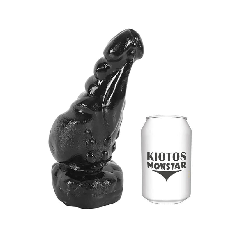 Kiotos Monstar - Rex - Geribbelde Dildo - 23 x 9,7 cm - Zwart-Laced-up.nl