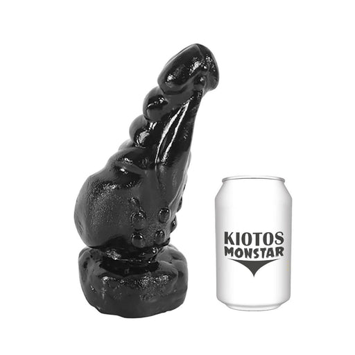 Kiotos Monstar - Rex - Geribbelde Dildo - 23 x 9,7 cm - Zwart-Erotiekvoordeel.nl