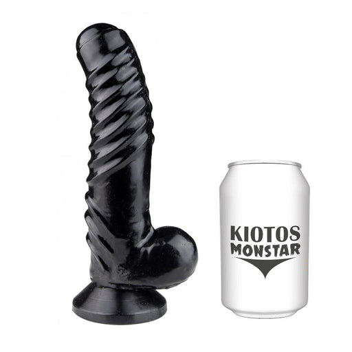 Kiotos Monstar - Yeti - Dildo - 22,5 x 5 cm - Zwart-Laced-up.nl