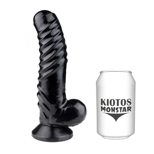 Kiotos Monstar - Yeti - Dildo - 22,5 x 5 cm - Zwart-Erotiekvoordeel.nl