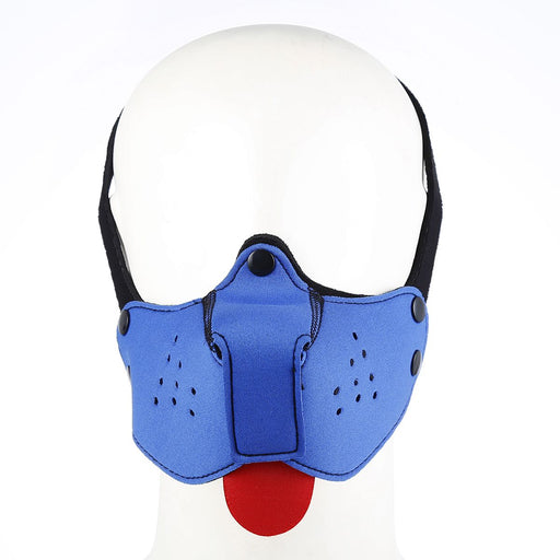 Kiotos - Neopreen Puppy Dog Gag/Mondmasker - Blauw-Laced-up.nl