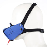 Kiotos - Neopreen Puppy Dog Gag/Mondmasker - Blauw-Laced-up.nl