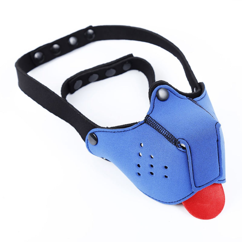 Kiotos - Neopreen Puppy Dog Gag/Mondmasker - Blauw-Laced-up.nl