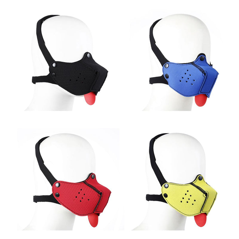 Kiotos - Neopreen Puppy Dog Gag/Mondmasker - Blauw-Laced-up.nl
