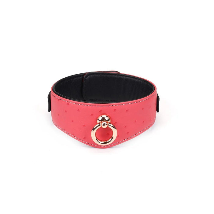 Liebe Seele - Angel's Kiss - Curved Collar Met Leash - Luxe En exclusief ontwerp - Roze/Zwart/Rosé Goud-Laced-up.nl