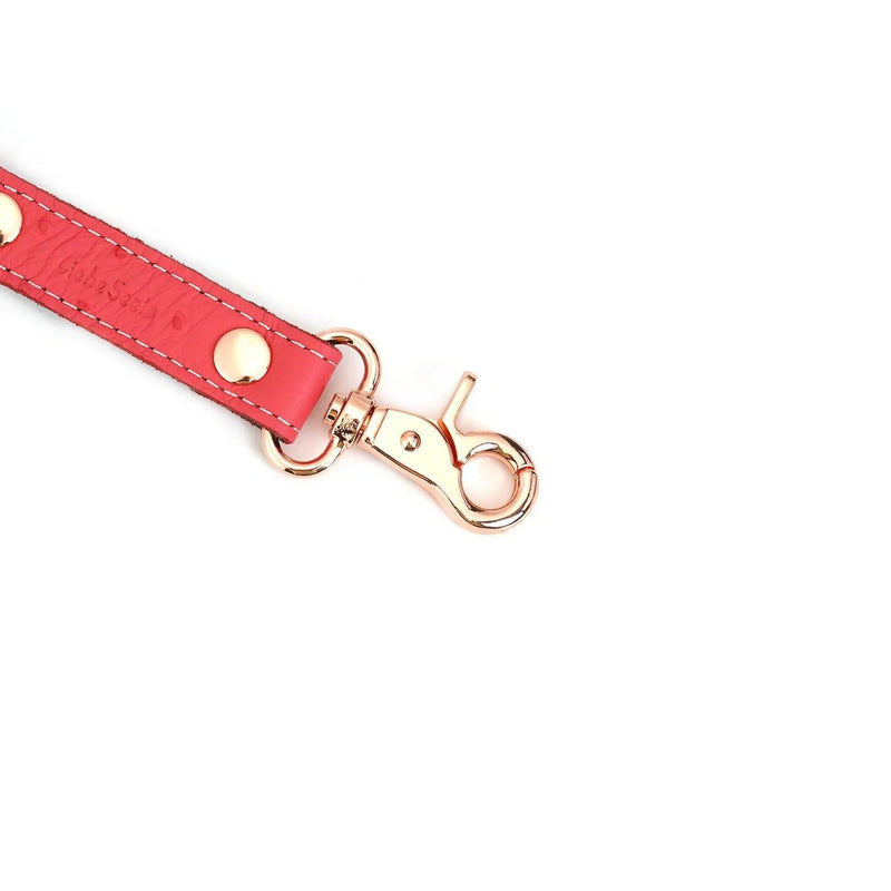 Liebe Seele - Angel's Kiss Exclusieve Leren Hogtie - Roze/Rosé Goud-Laced-up.nl