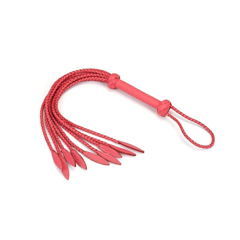 Liebe Seele - Angel's Kiss Gevlochten Cat O Nine Zweep/Flogger - Luxe En exclusief ontwerp - Roze-Laced-up.nl