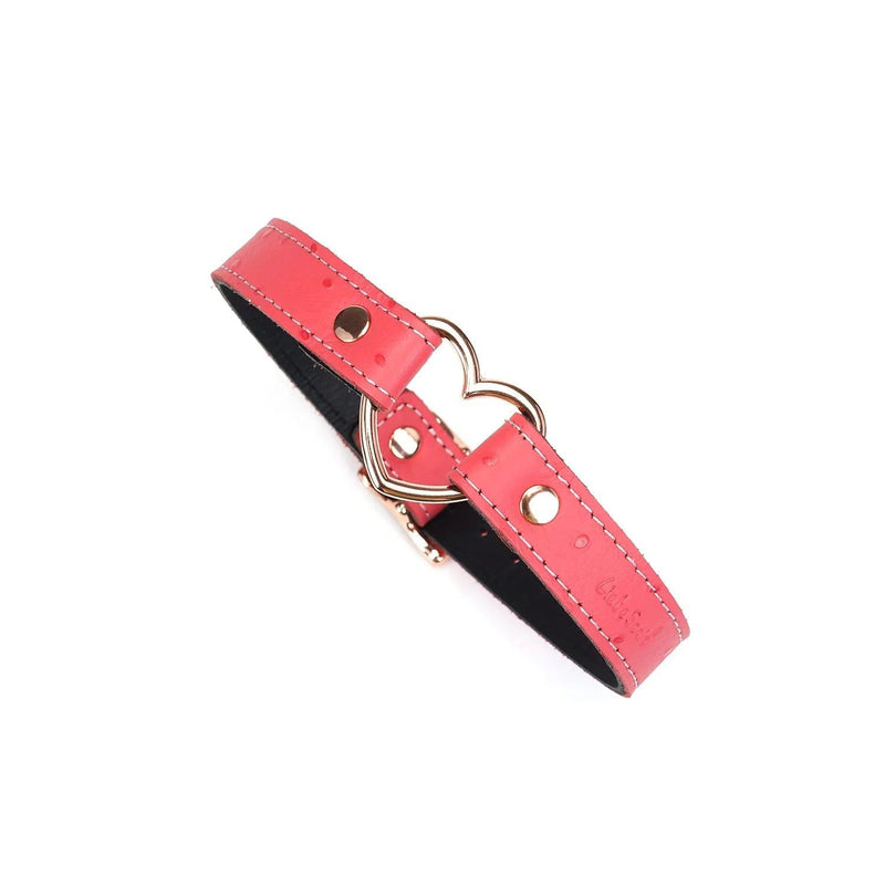 Liebe Seele - Angel's Kiss - Smalle Choker Met Hartvormige Ring - Luxe En exclusief ontwerp - Roze/Rosé Goud-Laced-up.nl