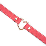 Liebe Seele - Angel's Kiss - Smalle Choker Met Hartvormige Ring - Luxe En exclusief ontwerp - Roze/Rosé Goud-Laced-up.nl