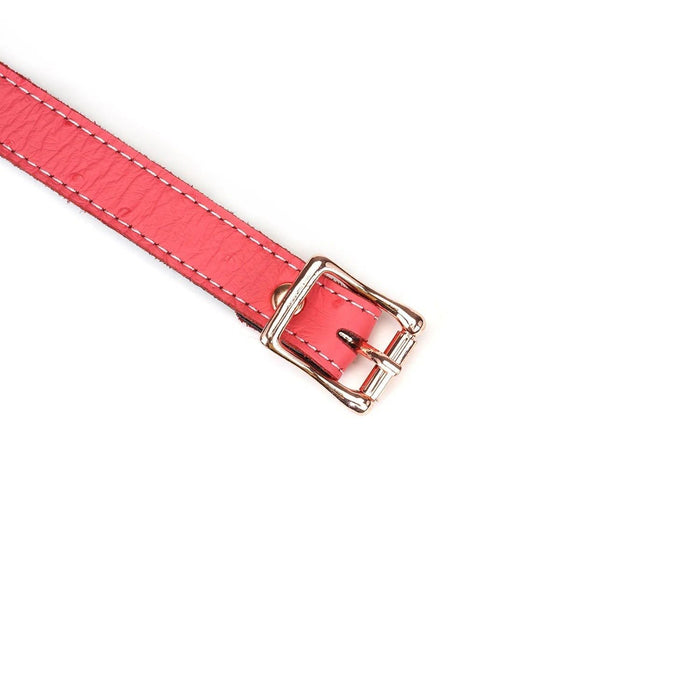 Liebe Seele - Angel's Kiss - Smalle Choker Met Hartvormige Ring - Luxe En exclusief ontwerp - Roze/Rosé Goud-Laced-up.nl