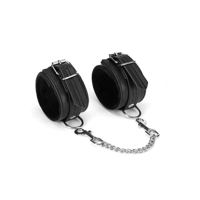 Liebe Seele - Black Bond - Bonded Leren Enkelboeien - Zacht Gevoerd - Eco-vriendelijk - Nikkelvrij - Zwart-Laced-up.nl