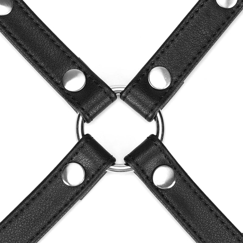 Liebe Seele - Black Bond - Bonded Leren Hogtie Bondage Connector - Eco-vriendelijk - Nikkelvrij - Zwart-Laced-up.nl