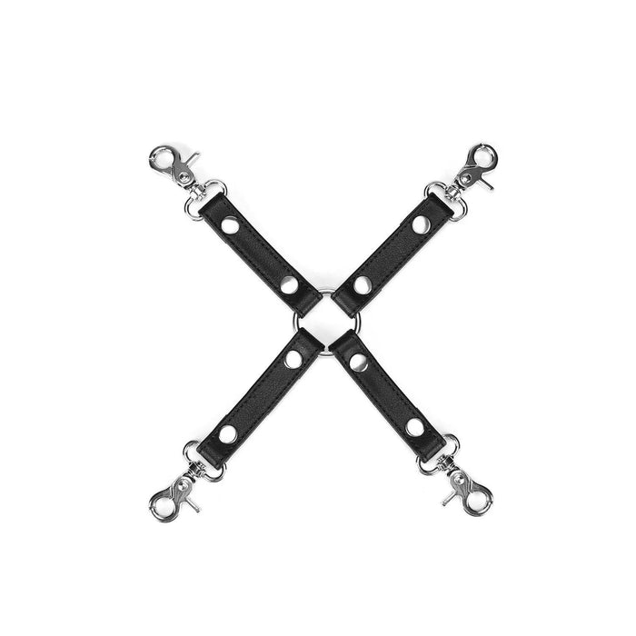 Liebe Seele - Black Bond - Bonded Leren Hogtie Bondage Connector - Eco-vriendelijk - Nikkelvrij - Zwart-Laced-up.nl