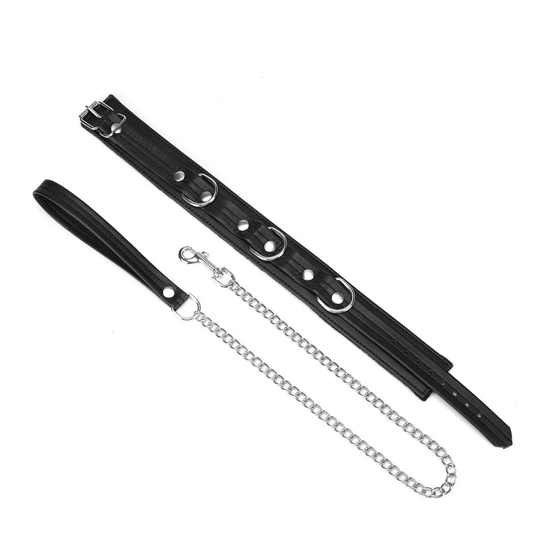 Liebe Seele - Black Bond - Eco-vriendelijke Collar Met Leiband - Nikkelvrije Hardware - Zwart-Laced-up.nl