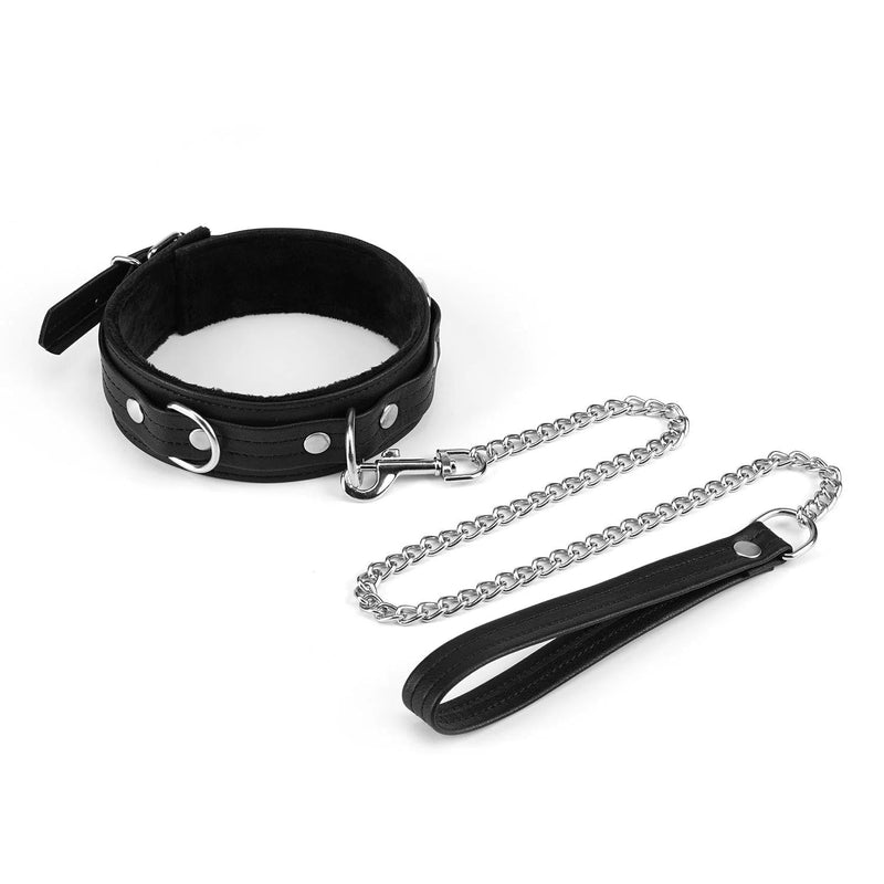 Liebe Seele - Black Bond - Eco-vriendelijke Collar Met Leiband - Nikkelvrije Hardware - Zwart-Laced-up.nl