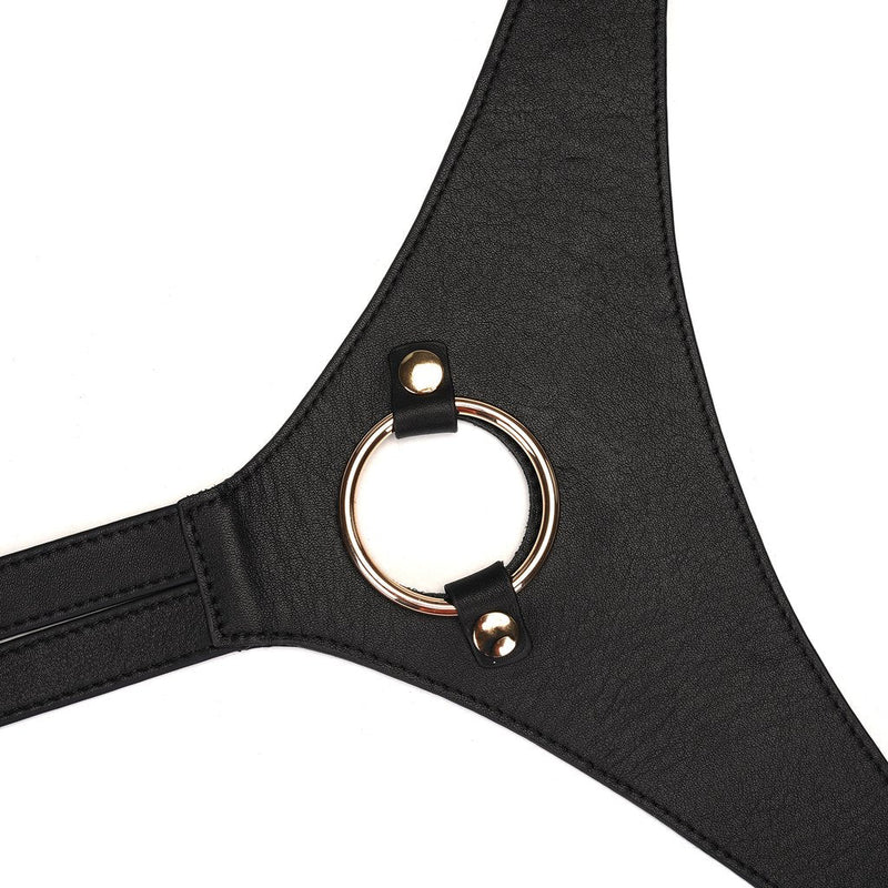 Liebe Seele - Dark Secret exclusief Leren Strap-On Harnas - handgemaakt In Japan - Zwart-Laced-up.nl