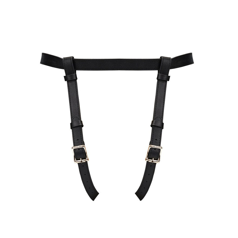 Liebe Seele - Dark Secret exclusief Leren Strap-On Harnas - handgemaakt In Japan - Zwart-Laced-up.nl