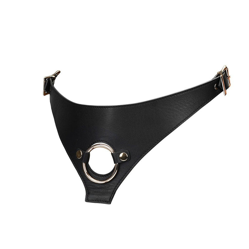 Liebe Seele - Dark Secret exclusief Leren Strap-On Harnas - handgemaakt In Japan - Zwart-Laced-up.nl