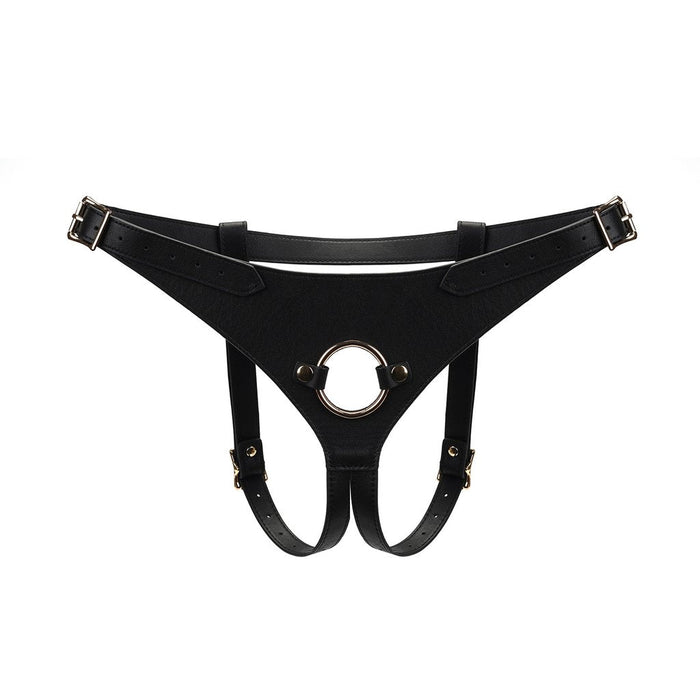 Liebe Seele - Dark Secret exclusief Leren Strap-On Harnas - handgemaakt In Japan - Zwart-Laced-up.nl