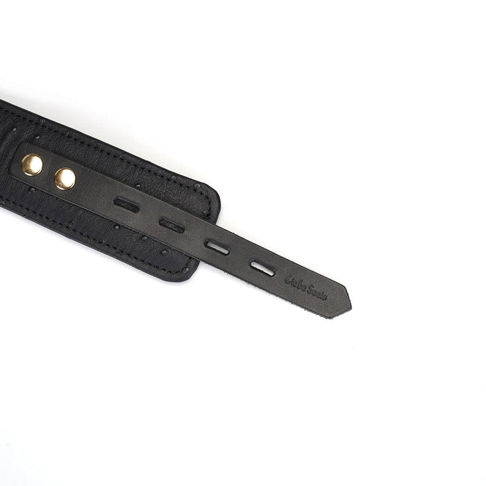 Liebe Seele - Demon's Kiss - Enkelboeien Met Gouden Hartvormige Slotjes - Luxe En exclusief ontwerp - Zwart/Goud-Laced-up.nl