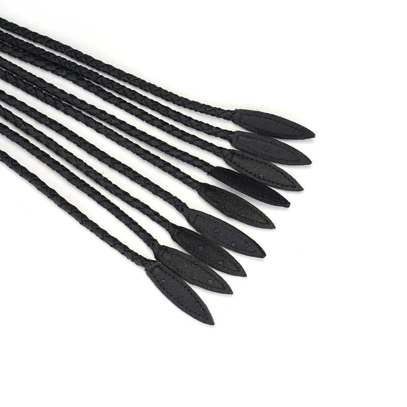 Liebe Seele - Demon's Kiss Gevlochten Cat O Nine Zweep/Flogger - Luxe En exclusief ontwerp - Zwart-Laced-up.nl
