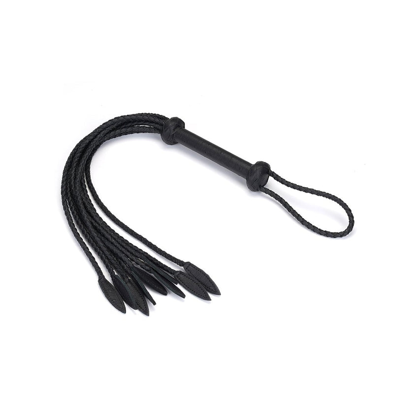 Liebe Seele - Demon's Kiss Gevlochten Cat O Nine Zweep/Flogger - Luxe En exclusief ontwerp - Zwart-Laced-up.nl
