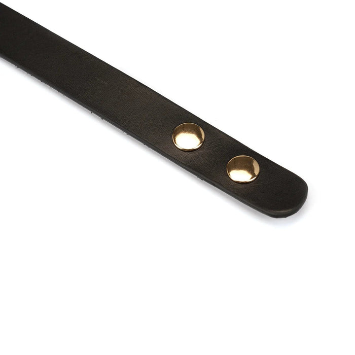 Liebe Seele - Demon's Kiss - Smalle Collar - Choker - Met Gouden letters BITCH - Luxe En exclusief ontwerp - Zwart/Goud-Laced-up.nl