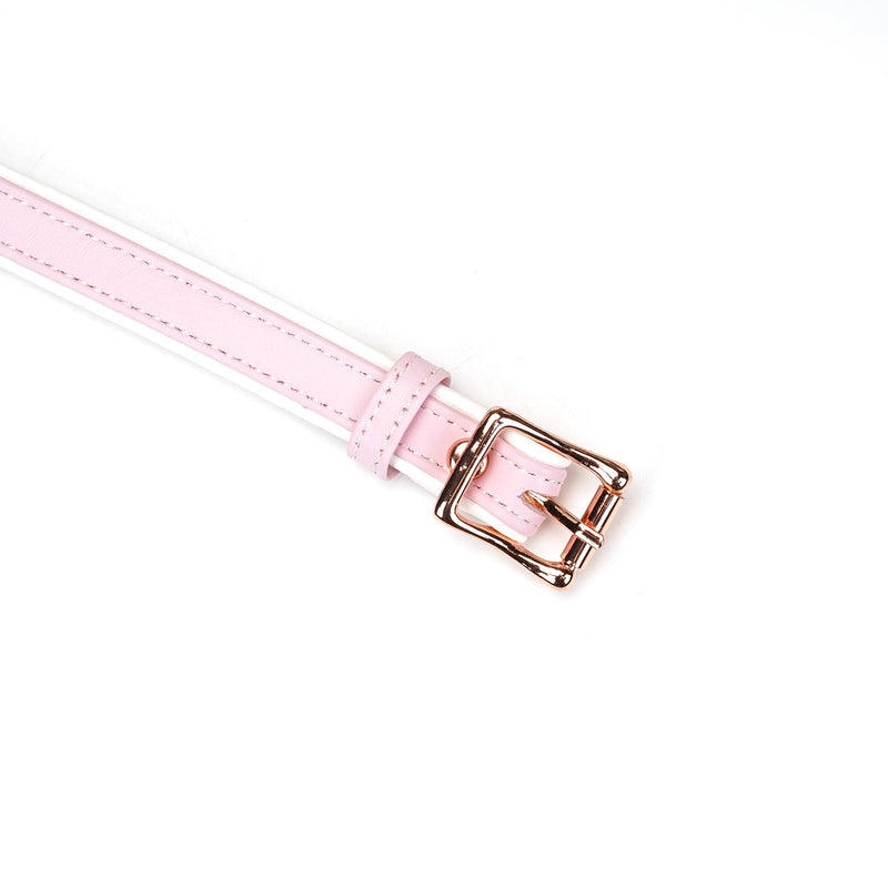 Liebe Seele - Fairy - Leren Blinddoek - Roze/Wit-Laced-up.nl