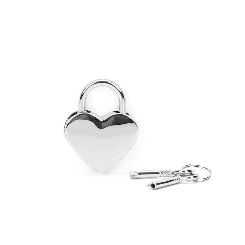 Liebe Seele - Hartvormige Luxe slotjes Voor Boeien - Twee Stuks - Zilver-Laced-up.nl