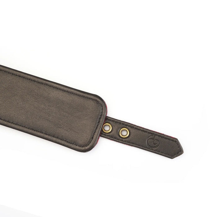 Liebe Seele - Kinbaku Ukiyoe - Lamslederen Polsboeien - Rood met Zwarte Rozen Print - Iets Héél Bijzonders! - Import uit Japan-Laced-up.nl