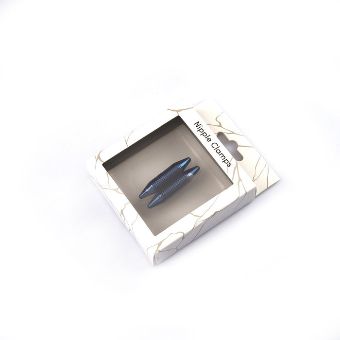 Liebe Seele - Magnetische Tepelklemmen Geribbeld - Blauw Chroom-Laced-up.nl