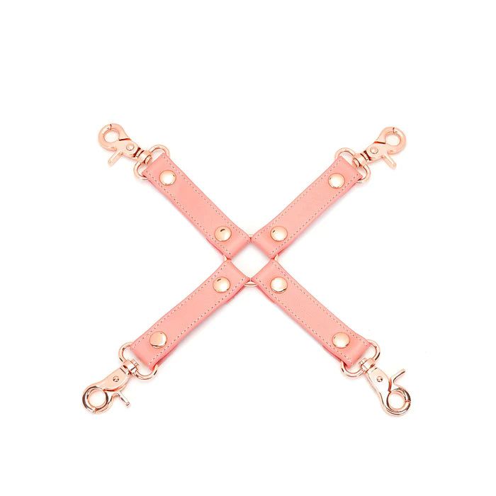 Liebe Seele - Pink Dream Leren Hogtie Met Rosé Gouden Clips - Roze-Laced-up.nl
