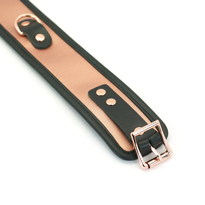 Liebe Seele - Rose Gold Memory - Exclusieve Leren Collar En Leiband - Rosé Goud-Laced-up.nl
