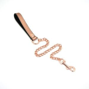 Liebe Seele - Rose Gold Memory - Exclusieve Leren Collar En Leiband - Rosé Goud-Laced-up.nl