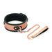Liebe Seele - Rose Gold Memory - Exclusieve Leren Collar En Leiband - Rosé Goud-Laced-up.nl