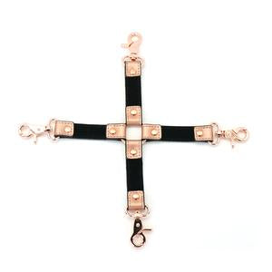 Liebe Seele - Rose Gold Memory Exclusieve Leren Hogtie - Rosé Goud-Laced-up.nl