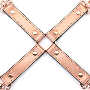 Liebe Seele - Rose Gold Memory Exclusieve Leren Hogtie - Rosé Goud-Laced-up.nl