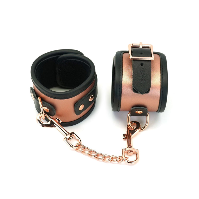 Liebe Seele - Rose Gold Memory - Exclusieve Leren Polsboeien - Met voering Van Ultrazacht Fluweel - Rosé Goud-Laced-up.nl