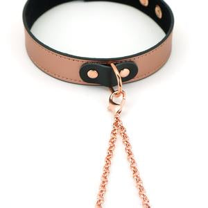 Liebe Seele - Rose Gold Memory - Exclusieve Smalle collar Met Tepelklemmen - Rosé Goud-Laced-up.nl