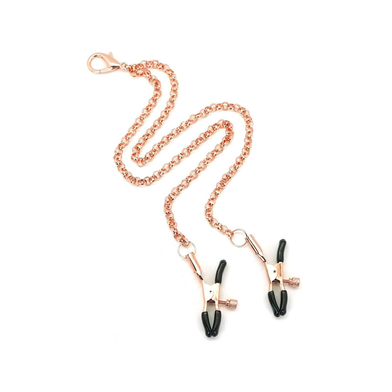 Liebe Seele - Rose Gold Memory - Collier étroit exclusif avec pinces à tétons - Or rose - Laced-up.nl