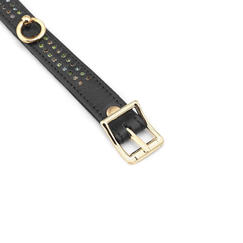 Liebe Seele - Shining Girl Handgemaakte lederen Enkelboeien Met strass Steentjes - exclusief En Luxe ontwerp-Laced-up.nl