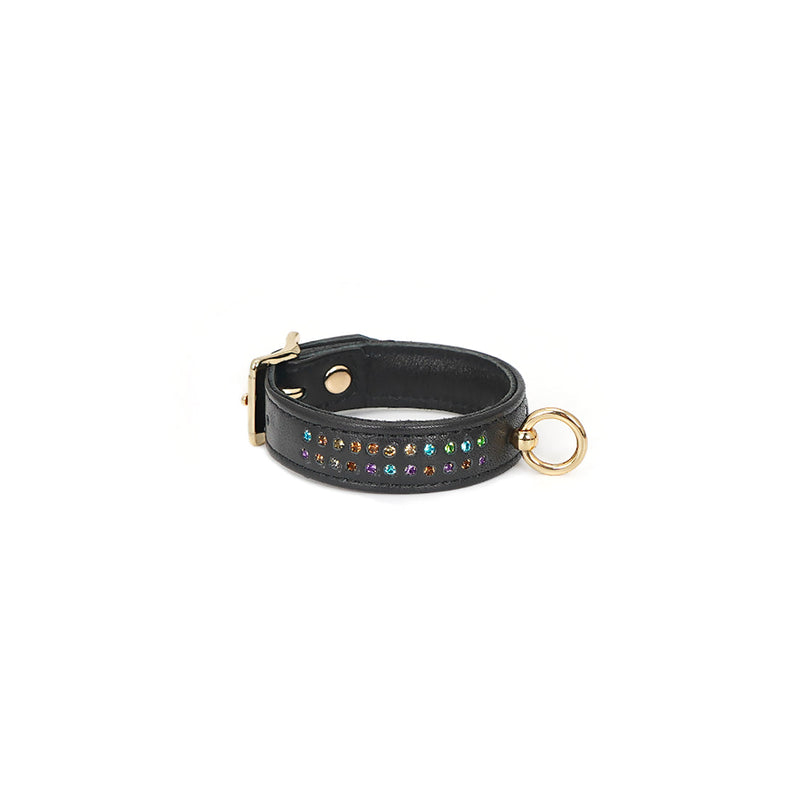 Liebe Seele - Shining Girl Handgemaakte lederen Enkelboeien Met strass Steentjes - exclusief En Luxe ontwerp-Laced-up.nl