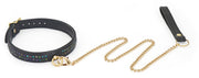 Liebe Seele - Shining Girl Handgemaakte Leren collar Met Rosé Gouden leiband Ketting Met strass Steentjes-Laced-up.nl