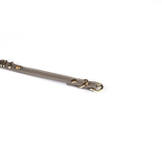 Liebe Seele - Smalle Collar Met Gouden Letters - Slut - Italiaans Kwaliteitsleder - Grijs-Laced-up.nl