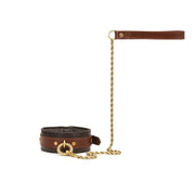 Liebe Seele - The Equestrian Leather Collar And Leash - Leren Halsband Met Ketting-Laced-up.nl