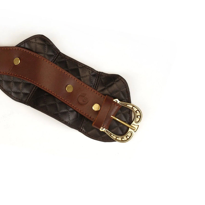 Liebe Seele - The Equestrian Leather Posture Collar And Leash - Leren Halsband Met Ketting-Laced-up.nl